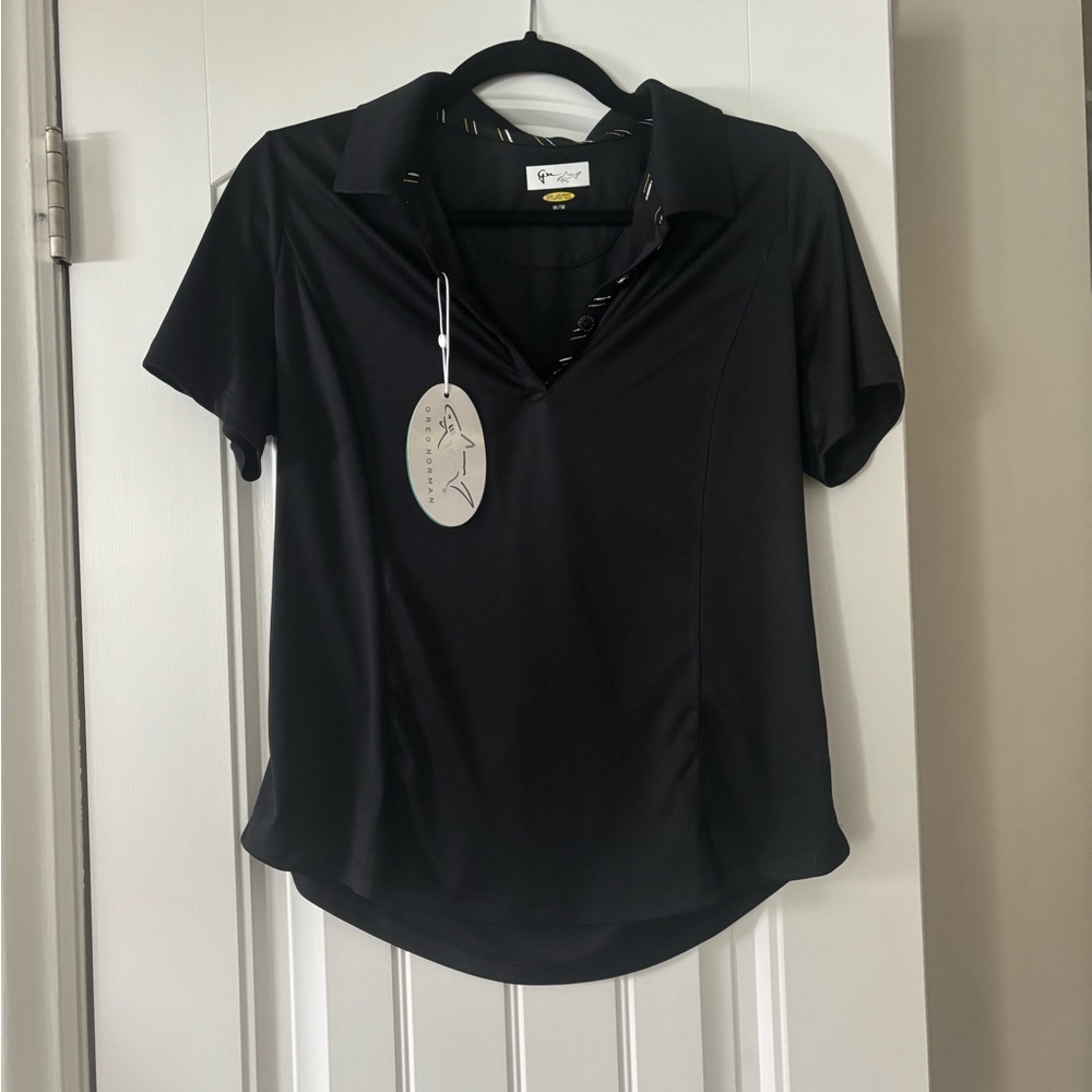 Greg Norman Collection Black Women's Button Down Shirt
